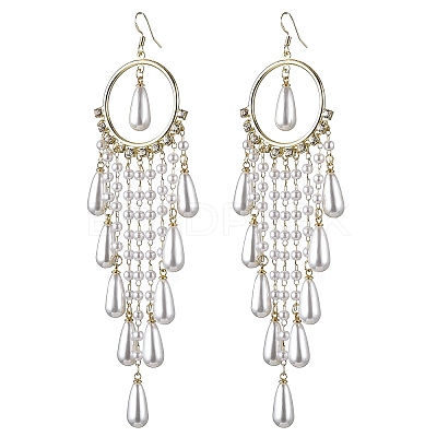 Alloy Crystal Rhinestone Chandelier Earrings EJEW-G439-02G-1