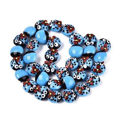 Handmade Bumpy Lampwork Beads LAMP-Q039-15H-1