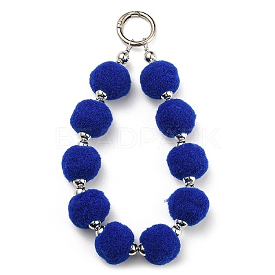 Phone Lanyard Universal Plush Ball Wrist Lanyard HJEW-Q011-01E-P-1