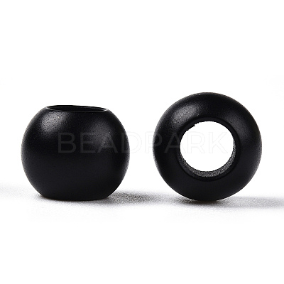 Matte Spray Painted Acrylic European Beads X-ACRP-Q017-03A-01-1