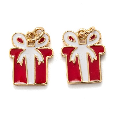 Real 18K Gold Plated Brass Enamel Pendants KK-A154-16G-1