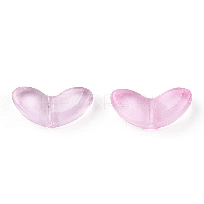 Spray Painted Transparent Glass Beads GLAA-T022-27D-1