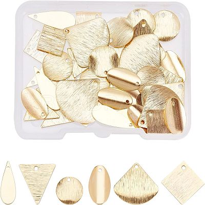 48Pcs 6 Style Brass Charms KK-FH0002-13-1