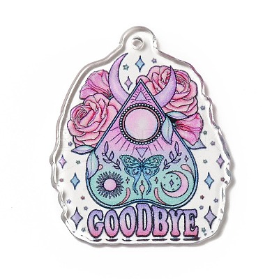 Halloween Printed Acrylic Pendants MACR-G059-04G-1
