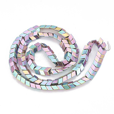 Electroplate Non-magnetic Synthetic Hematite Beads Strands G-T061-118C-1