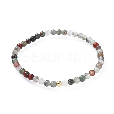 Natural Bloodstone Stretch Bracelets BJEW-JB04556-04-1