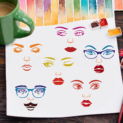 4Pcs 4 Styles PET Hollow Out Drawing Painting Stencils DIY-WH0394-0137-1