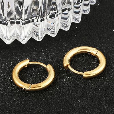 202 Stainless Steel Huggie Hoop Earrings EJEW-F111A-14mm-G01-1