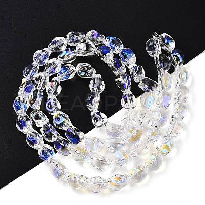 Electroplate Glass Beads Strands EGLA-T021-09C-1