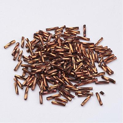 Glass Twisted Bugle Beads SEED-E002-5mm-881#-1