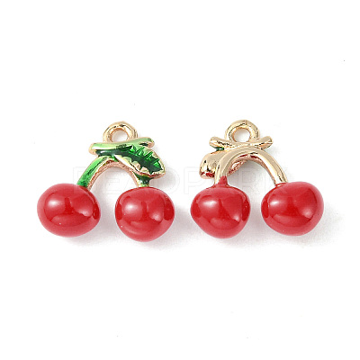 Brass Enamel Charms KK-G462-24LG-1