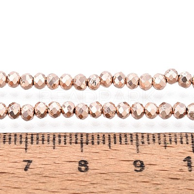 Electroplate Glass Beads Strands EGLA-D030-15A-04-1