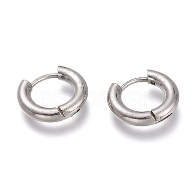 Tarnish Resistant 201 Stainless Steel Huggie Hoop Earrings EJEW-O095-05-01-1