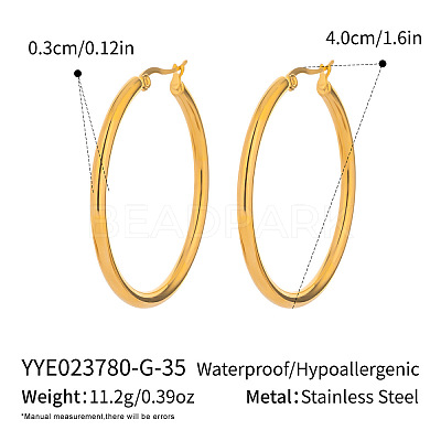 Stainless Steel Hoop Earrings CL5372-5-1