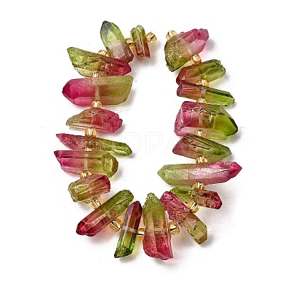 Electroplated Natural Quartz Crystal Beads Strands G-F800-D11-1
