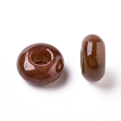 Natural Indian Agate European Beads X-G-G740-12x6mm-11-1