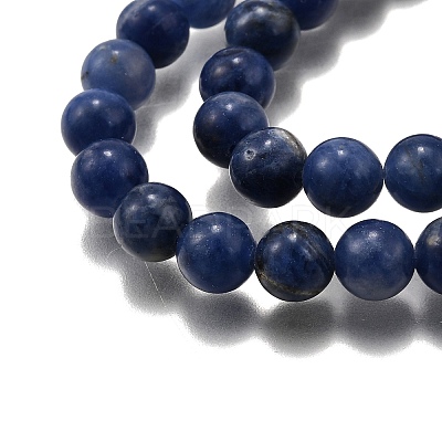 Natural Sodalite Round Beads Strands G-E329-8mm-39-1
