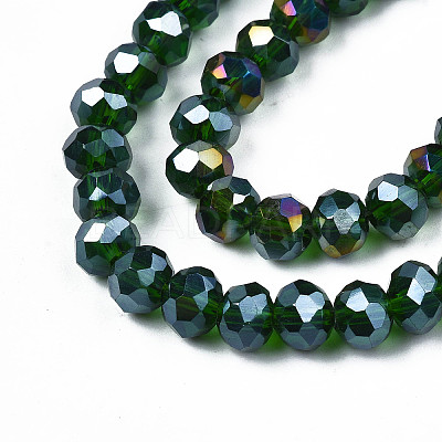 Electroplate Glass Beads Strands LS-EGLA-A034-T6mm-B28-1