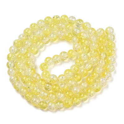 Transparent Crackle Baking Paint Glass Beads X1-DGLA-T003-01B-15-1