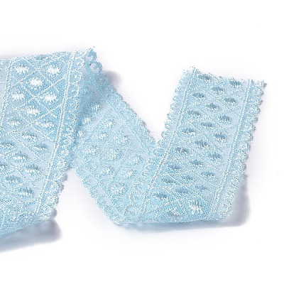 10 Yards Polyester Lace Trim Ribbon OCOR-C004-06G-1