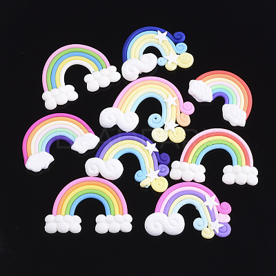 Handmade Polymer Clay Cabochons CLAY-S091-08-1