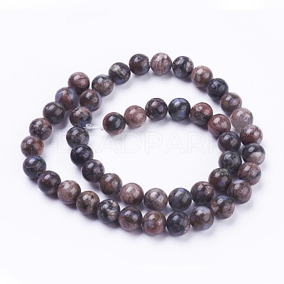 Natural Glaucophane Beads Strands G-G735-54-8mm-1