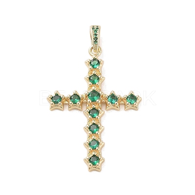 Golden Brass with Glass Pendants KK-A209-15G-1