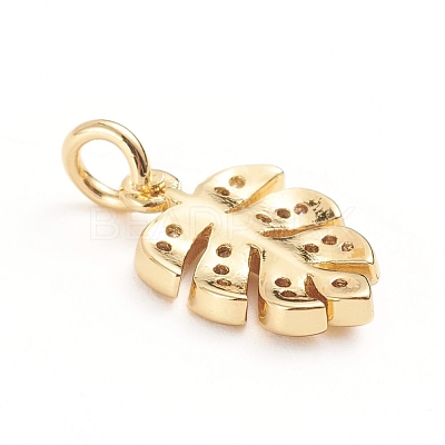 Brass Micro Pave Cubic Zirconia Pendants ZIRC-E164-20G-1