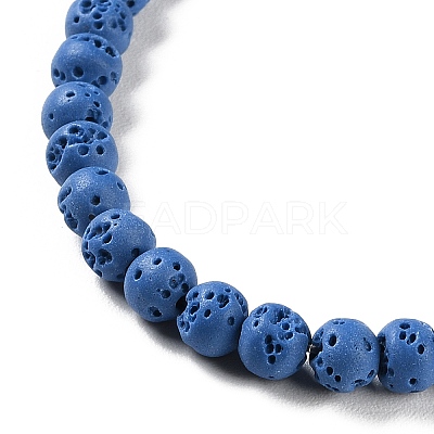 Synthetic Lava Rock Dyed Beads Strands G-H311-08A-09-1