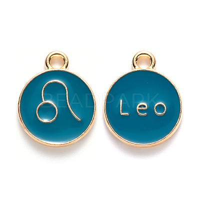 Alloy Enamel Pendants ENAM-S124-01B-05G-1