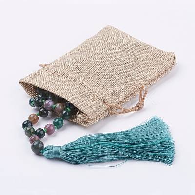 Nylon Tassel Pendant Necklaces NJEW-JN02075-1