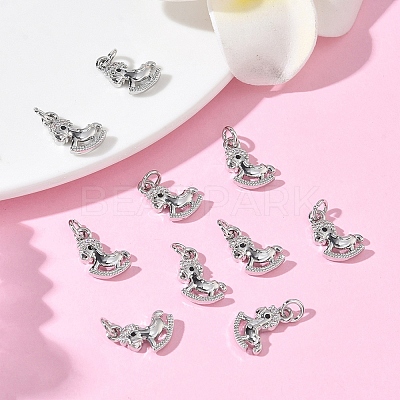 SHEGRACE Brass Micro Pave Cubic Zirconia Pendants XGRQ3D190-457P-1