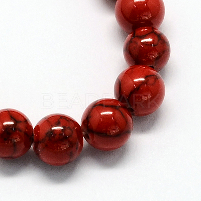 Dyed Synthetic Turquoise Gemstone Bead Strands TURQ-R032-12mm-XSS17-1
