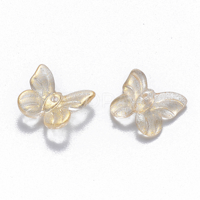 Transparent Spray Painted Glass Charms X-GLAA-T016-21C-1