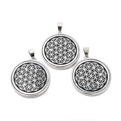 Natural White Shell Pendants SHEL-G017-01P-1
