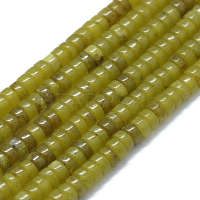 Natural Korea Olive Jade Beads Strands G-F631-A08-1