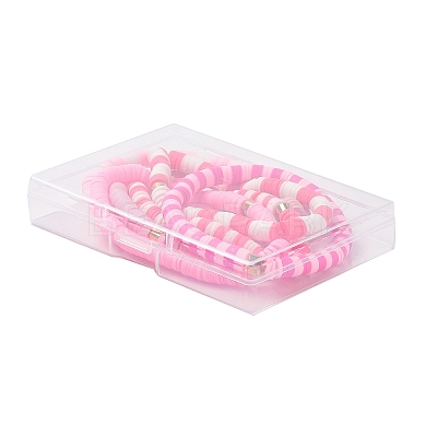 Handmade Polymer Clay Heishi Beads Stretch Bracelets Sets BJEW-JB05902-06-1