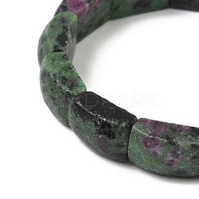 Natural Ruby in Zoisite Bead Stretch Bracelets for Women Men BJEW-C097-02A-15-1