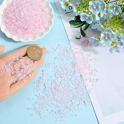 500G Natural Rose Quartz Chip Beads G-SP0001-06-1