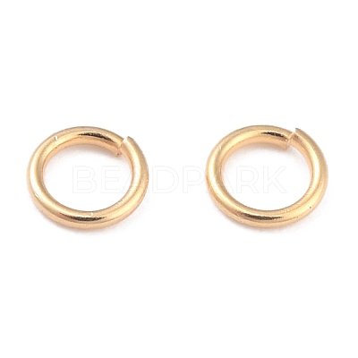 Rack Plating Brass Open Jump Rings KK-O139-18C-G-1