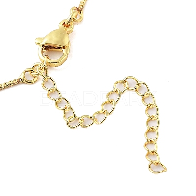 Brass Micro Pave Clear Cubic Zirconia Pendant Necklaces for Women NJEW-M009-04G-D-1