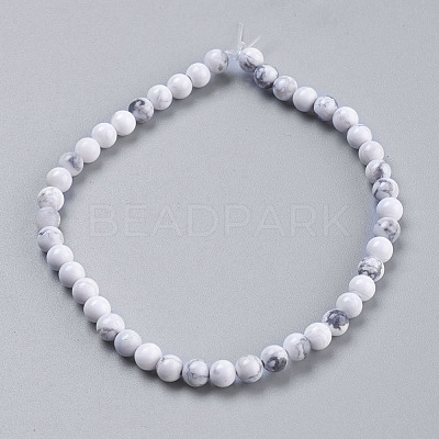 Natural Howlite Beads Strands TURQ-G091-8mm-1