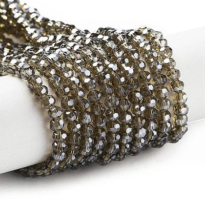 Electroplate Transparent Glass Beads Strands LS-EGLA-A035-T3mm-A16-1