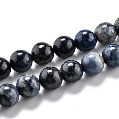 Natural Dumortierite Quartz Beads Strands G-O199-07D-1