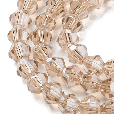 Transparent Electroplate Glass Beads Strands GLAA-F029-3mm-C12-1
