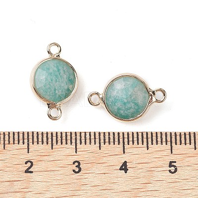 Natural Amazonite Connector Charms G-C102-09I-G-1