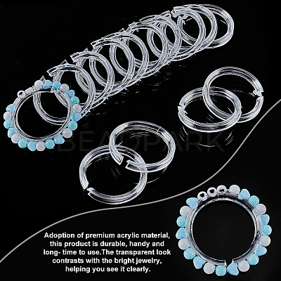 20Pcs Small Transparent Shelf Bangle Organizer Bracelet Displays Stand Jewelry Holder BDIS-PH0001-04-1