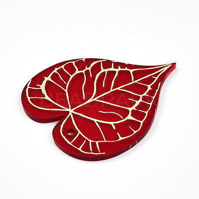 Transparent Printed Acrylic Pendants TACR-T028-33B-1