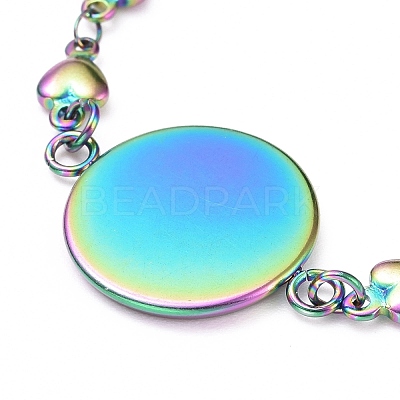 Rainbow Color 304 Stainless Steel Bracelet Making STAS-L248-009M-1