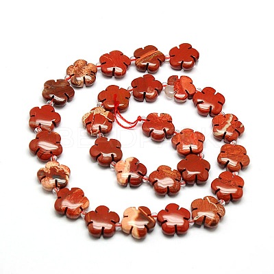 Natural Red Jasper Flower Beads Strands LS-G-L241B-01-1